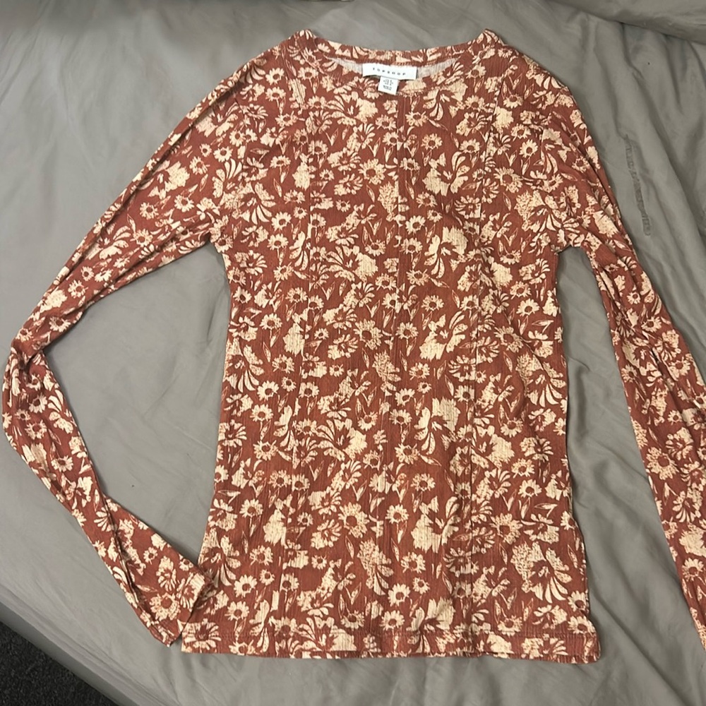 Floral topshop long sleeve t shirt